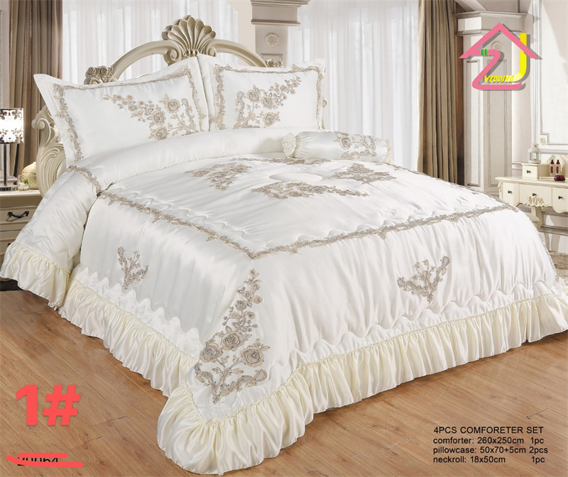Lace wedding comforter set