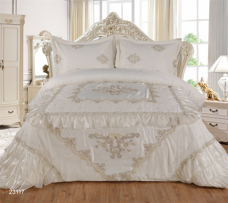 Lace wedding comforter set